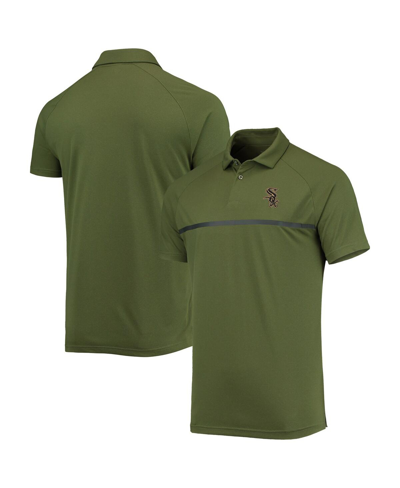 Levelwear Men's  Olive Chicago White Sox Delta Sector Raglan Polo Shirt In Olive