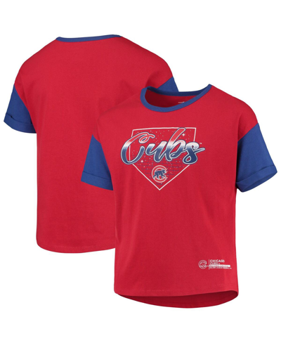 Shop Outerstuff Big Girls Red Chicago Cubs Bleachers T-shirt