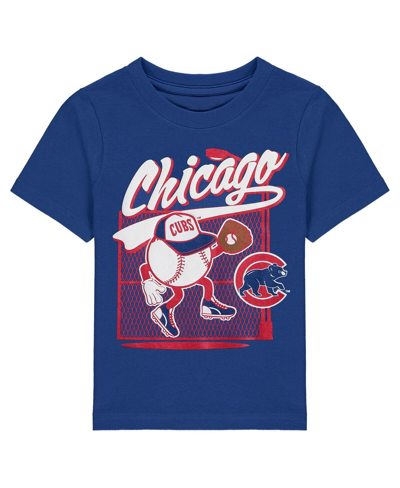 Shop Outerstuff Toddler Boys And Girls Royal Chicago Cubs On The Fence T-shirt