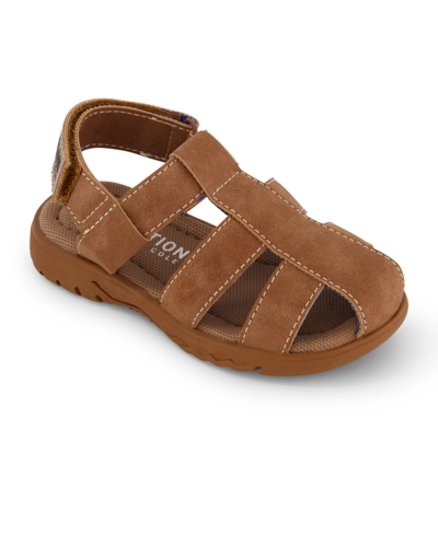 Shop Kenneth Cole New York Toddler Boys Closed Toe Fisherman Sandals In Cognac