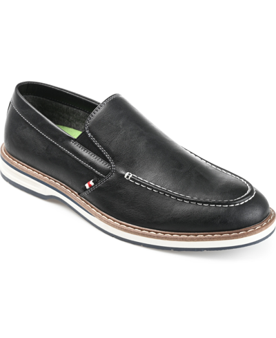 Vance Co. Harrison Mens Faux Leather Slip-on Oxfords In Black