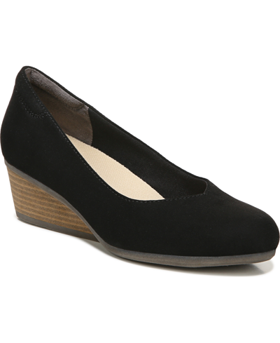 Shop Dr. Scholl's Women's Be Ready Wedge Pumps In Black Fabric