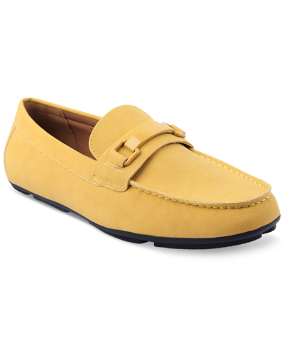 Shop Alfani Men's Egan Driving Loafers, Created For Macy's Men's Shoes In Yellow