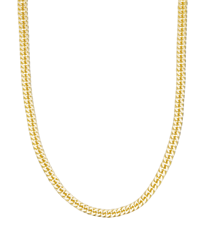 Shop Macy's Curb Link 20" Chain Necklace In 14k Gold-plated Sterling Silver In Gold Over Silver