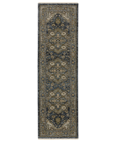 Jhb Design Nebulous 1330e 2'3" X 7'6" Runner Area Rug In Blue