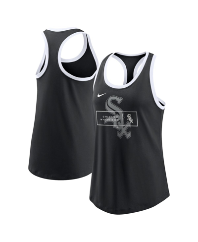 Shop Nike Women's  Black Chicago White Sox X-ray Racerback Performance Tank Top