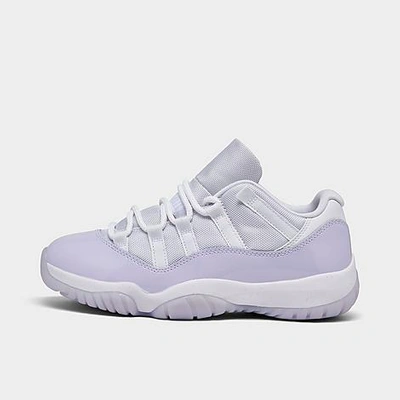Shop Nike Jordan Women's Air Retro 11 Low Basketball Shoes In White/pure Violet/white