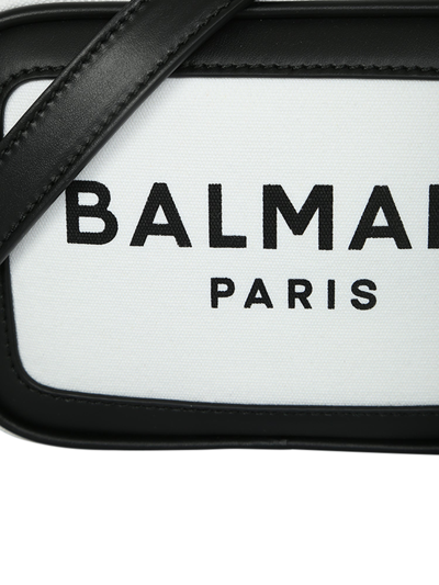 Shop Balmain B-army 18 Camera Crossbody Bag In White