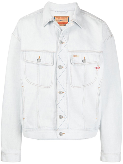 Diesel D-lillo Denim Jacket In Blue