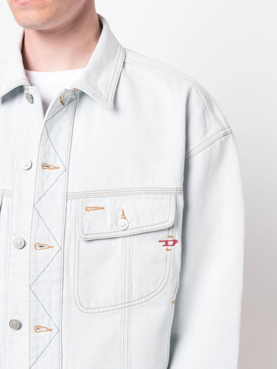 Diesel D-lillo Denim Jacket In Blue