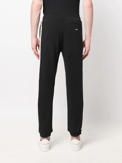 Diesel Logo-patch Performance Track Pants In Black