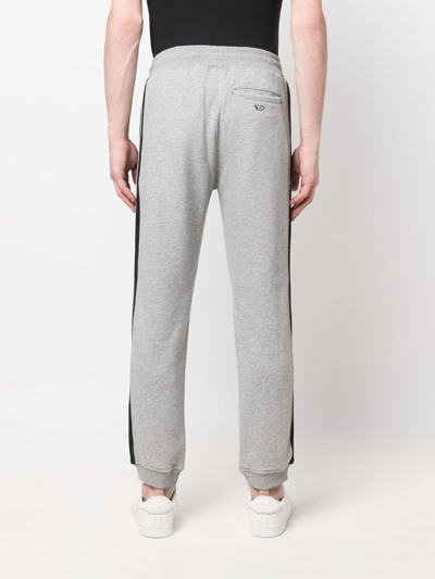 Diesel Logo-patch Performance Track Pants In Grey