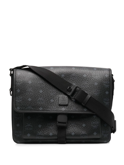 Shop Mcm Medium Klassik Messenger Bag In Black