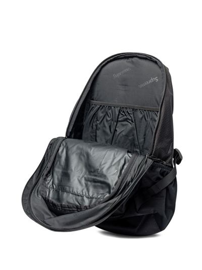 Supreme Logo-patch Backpack In Schwarz