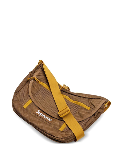 Logo-patch Shoulder Bag In Brown