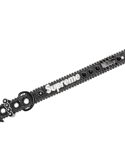 Shop Supreme B.b. Simon Studded Dog Collar In Schwarz