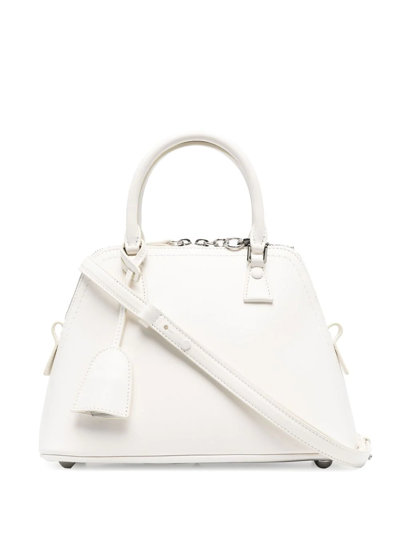 Shop Maison Margiela Mini 5ac Classique Top-handle Bag In White