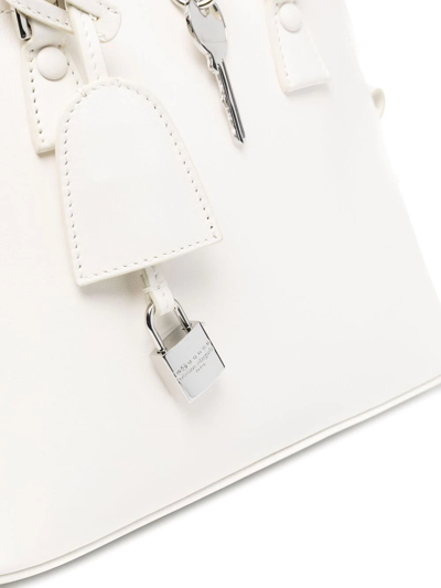 Shop Maison Margiela Mini 5ac Classique Top-handle Bag In White