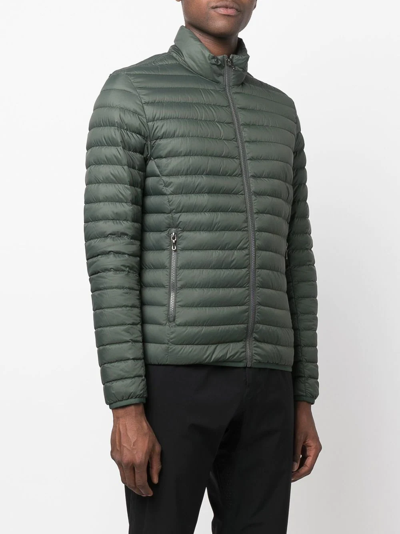 Shop Colmar Logo Quilted Jacket In Green