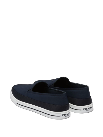 Shop Prada Slip-on Sneakers In Blue