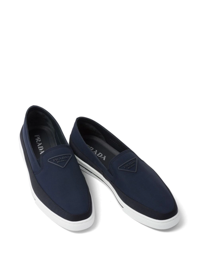 Shop Prada Slip-on Sneakers In Blue