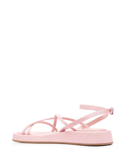 Gia Borghini X Rhw Strappy Sandal In Pink