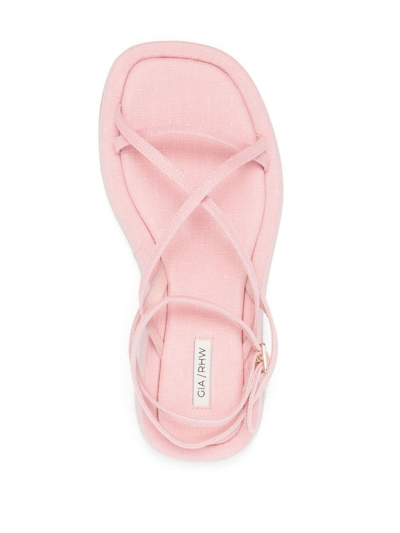Gia Borghini X Rhw Strappy Sandal In Pink