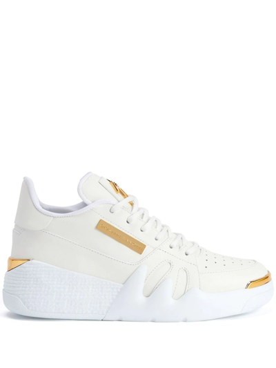 Shop Giuseppe Zanotti Talon Mid-top Sneakers In Weiss