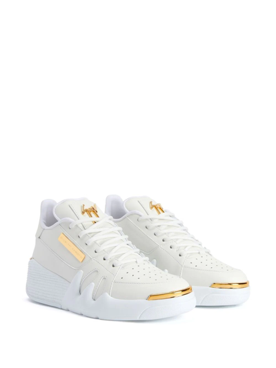 Shop Giuseppe Zanotti Talon Mid-top Sneakers In Weiss