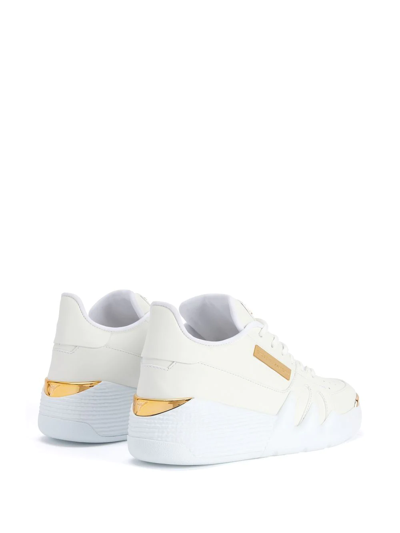 Shop Giuseppe Zanotti Talon Mid-top Sneakers In Weiss