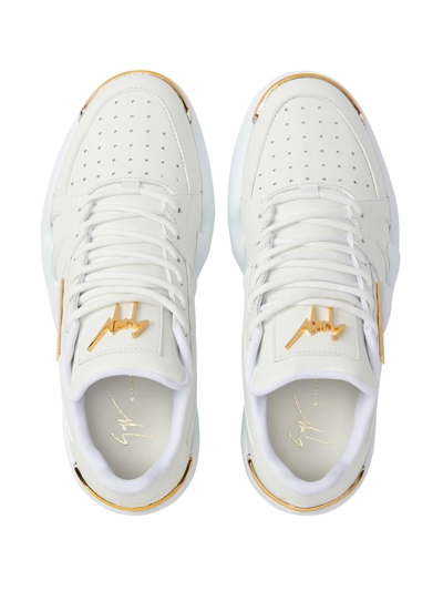 Shop Giuseppe Zanotti Talon Mid-top Sneakers In Weiss