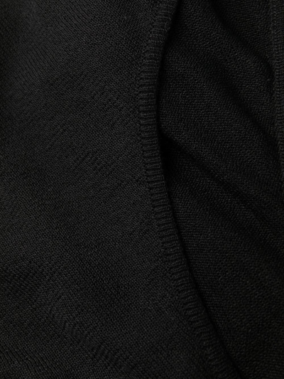 Shop Saint Laurent Sheer-knit Sleeveless Bodysuit In Schwarz
