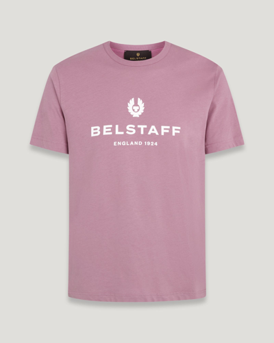 Belstaff 1924 T-shirt In Lavender/natural White | ModeSens