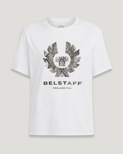 Shop Belstaff Phönix-t-shirt Mit Schlangeneffekt Für Damen Xs In White