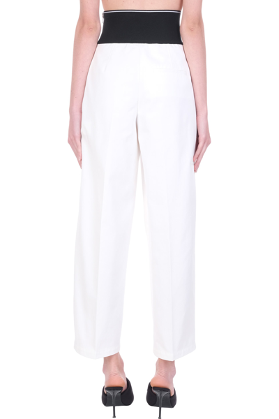 Shop Alexander Wang Pants In White Synthetic Fibers