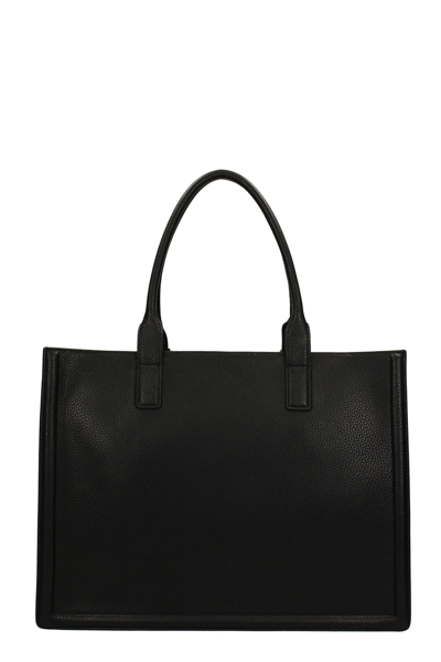 Shop Versace Jeans Couture Tote In Black Faux Leather