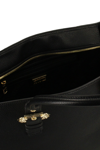 Shop Versace Jeans Couture Tote In Black Faux Leather