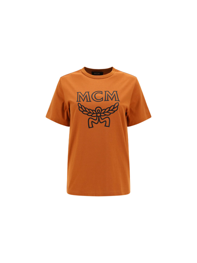 Shop Mcm T-shirt In Roasted Pecan