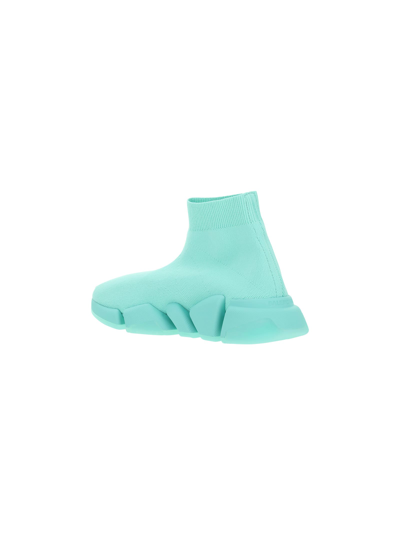 Shop Balenciaga Sneaker Speed In Mint/mint/trasp Mint