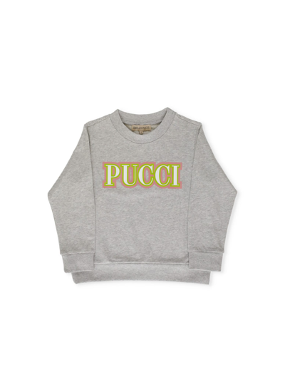 Shop Emilio Pucci Sweatshirt With Logo In Grey
