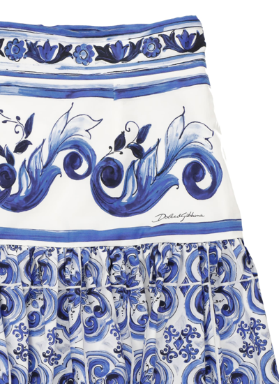 Shop Dolce & Gabbana Majolica Skirt In Tris Maioliche F.bco
