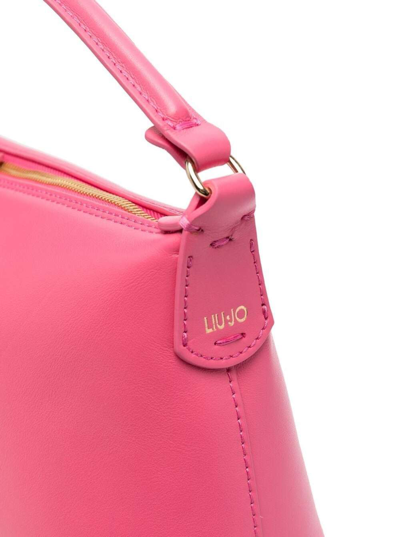 Shop Liu •jo Liu Jo Leonie Hanne Womans Hobo Pink Leather Small Handbag In Fuxia