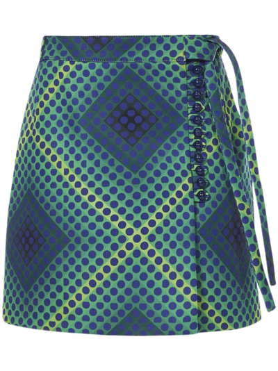 Shop Rabanne Mini Skirt In Green