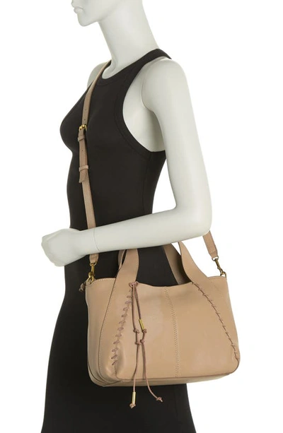Shop Lucky Brand Terra Leather Convertible Bag In Dune