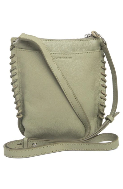 Shop Lucky Brand Lika Small Crossbody Bag In Lt Seagrass Smooth Leather
