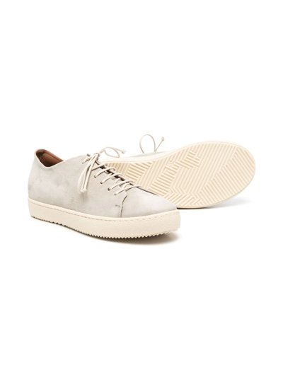 Shop Pèpè Low-top Suede Sneakers In Grey