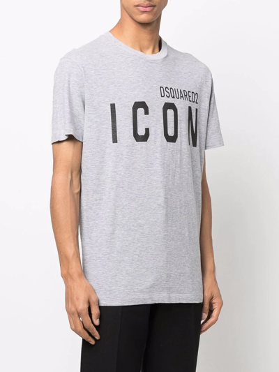 Dsquared2 Logo-print Short-sleeve T-shirt In Gray