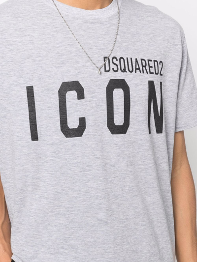 Dsquared2 Logo-print Short-sleeve T-shirt In Gray