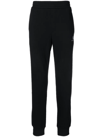 Armani Exchange Logo-print Track Pants In Black