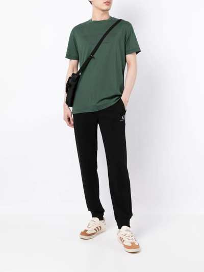 Armani Exchange Logo-print Track Pants In Black